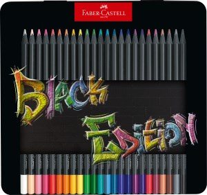 Färgpennor Faber-Castell Metallask Black Edition 24/Fp