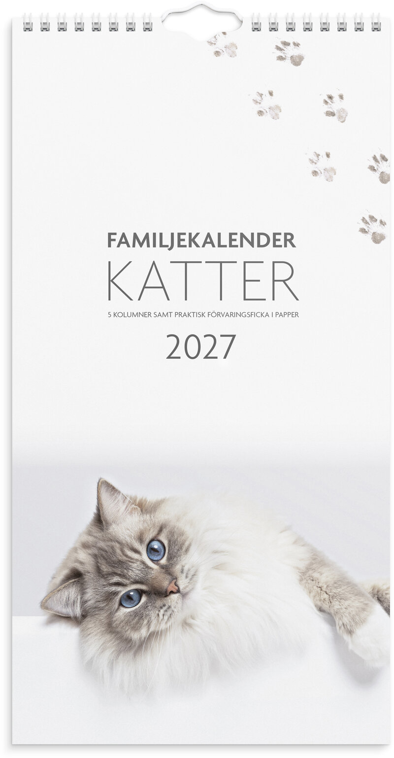 Familjekalender 2027 Katter