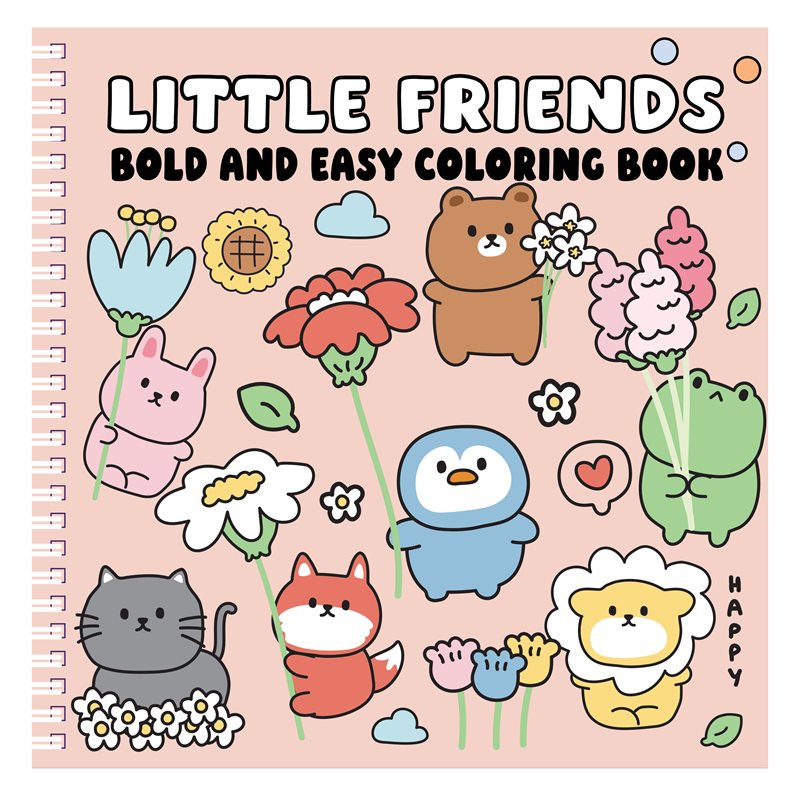 Little Friends Bold and Easy Coloring Book