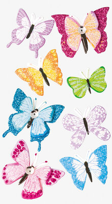 Klistermärken Mix "Fjärilar" 7,5 x 16,5 cm