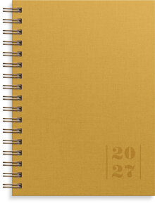 Kalender 2027 Weekly A6 Textile senapsgul